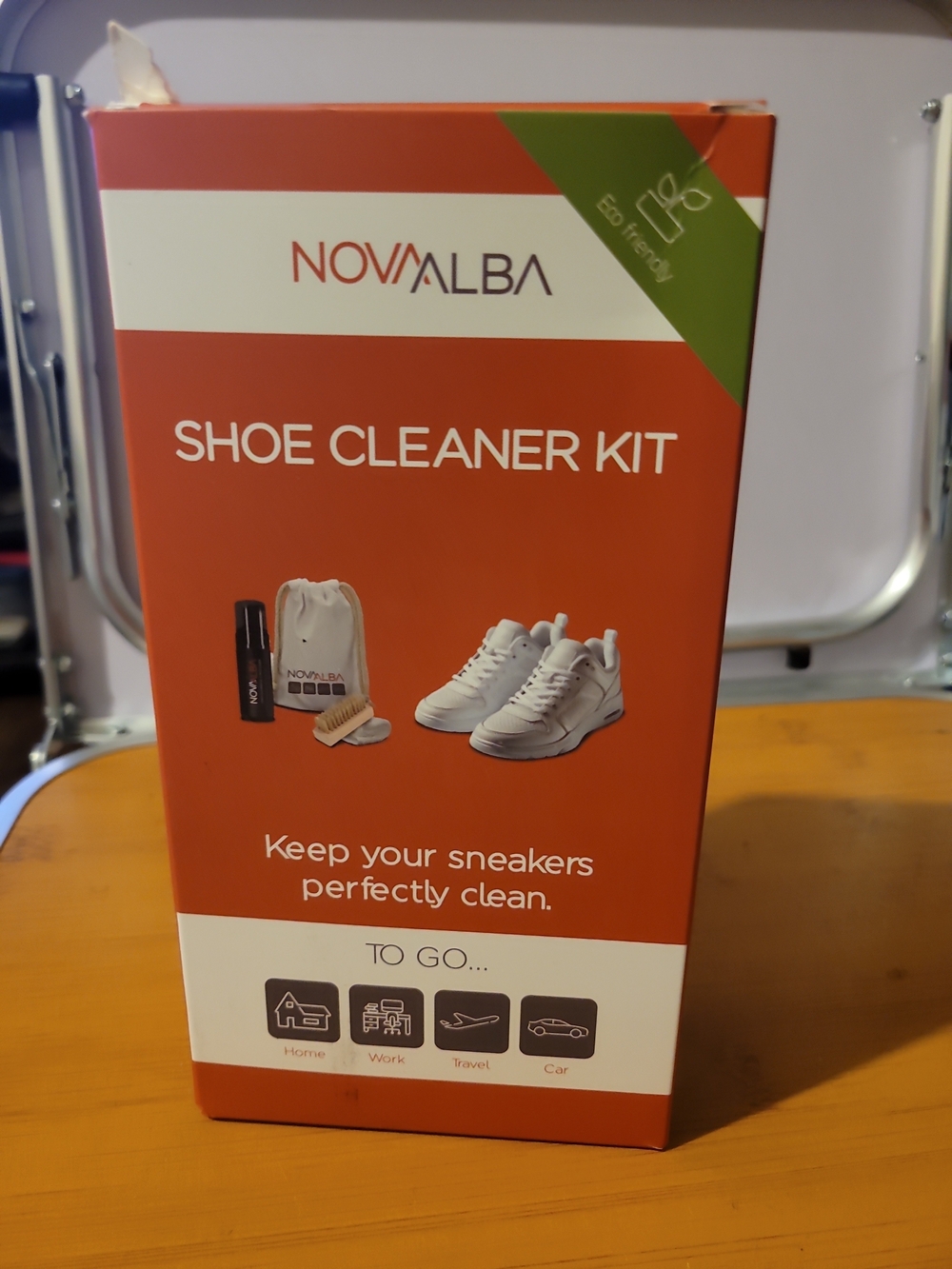 NOVALBA Shoe Cleaner Kit - Orange and White Packaging